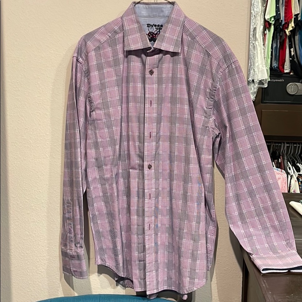 Robert Graham Purple Mens Shirt L